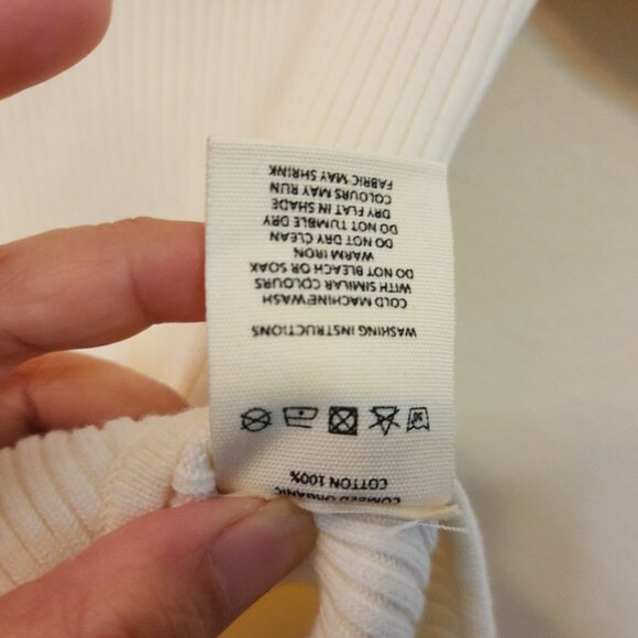 Bare by Charlie Holiday Long Sleeve Rib Knit Bodysuit Coconut Size S Bodysuit - Picture 12 of 16